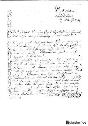 1: Brief von Georg Joseph Vogler an Johann Wilhelm Ludwig Gleim