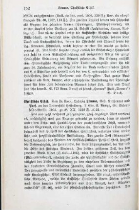 152-153 [Rezension] Lemme, Ludwig, Christliche Ethik