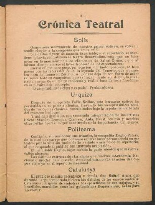 Crónica teatral