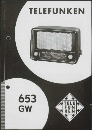 Bedienungsanleitung: Telefunken 653 GW