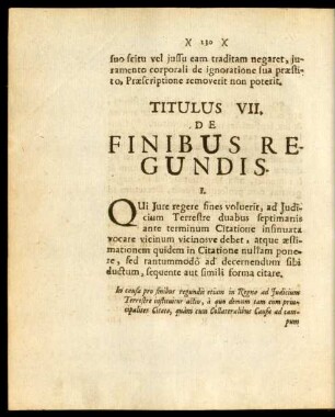 Titulus VII. De Finibus Regundis