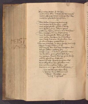 das Abentmal Christi; RSM 2A/1373a
