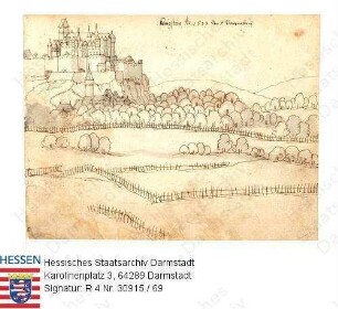 Jagd, Niddaer Sauhatz / Bild 69: Burg Königstein, Ansicht von Südosten