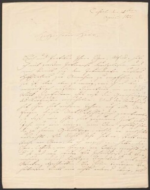 Joseph Joachim Raff (1822-1882) und Helene Raff (1865-1942), Nachlass: Brief von Louis Spohr an Joseph Joachim Raff - BSB Raffiana VIII. Spohr, Louis