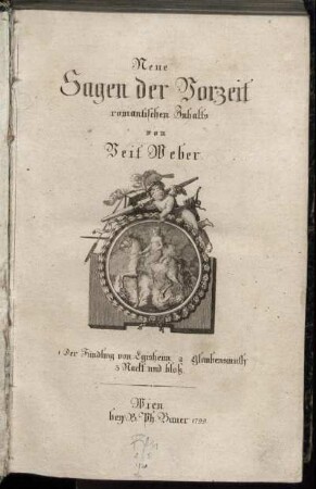 Neue Sagen der Vorzeit romantischen Inhalts