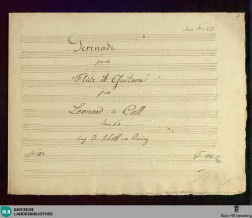 Divertimentos - Don Mus.Ms. 228 : fl, guit; D; MauC 96