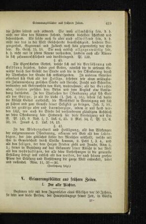 Erinnerungsblätter aus frühern Zeiten