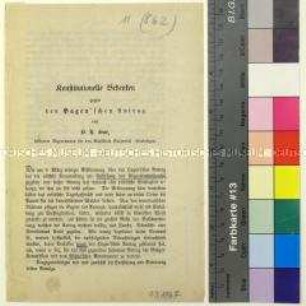 Druckschrift von V. H. Leue zum Hagen'schen Antrag