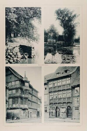 "Malerische Ecken" und "Alte Bauten in Wernigerode im Harz" aus der Mappe "Malerische Bilder"