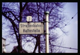 Haltestelle der 3 23.3.63.