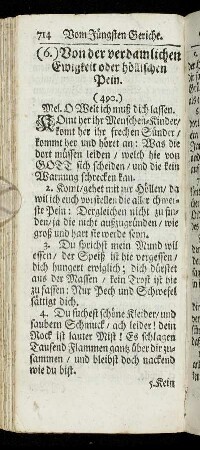 (6.) Von der verdamlichen Ewigkeit oder höllischen Pein.