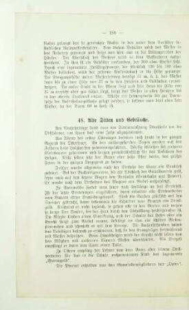 48. Alte Sitten und Gebräuche