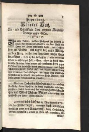 Ersterer Satz.