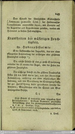 Krankheiten der wässerigen Feuchtigkeit