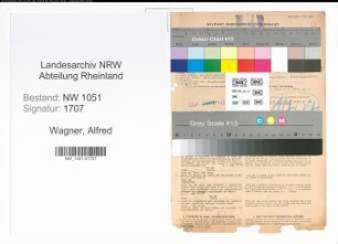 Entnazifizierung Alfred Wagner , geb. 02.02.1897 (Stadtinspektor)