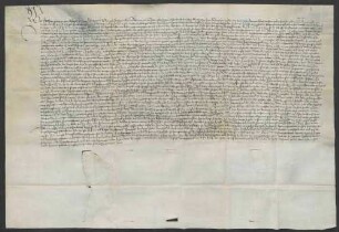 Schuldbrief des Bischofs Georg von Speyer gegenüber dem pfälzischen GroßhofmeisterLudwig von Fleckenstein über 2000 Gulden zu 5 Prozent.