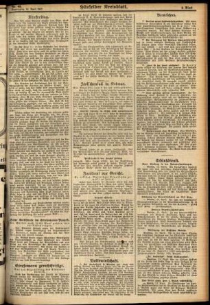 Zweite Ausgabe vom Donnerstag, den 14. April 1927.