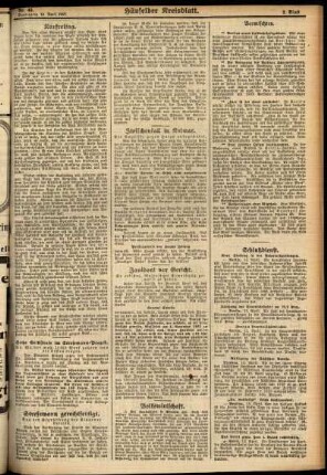 Zweite Ausgabe vom Donnerstag, den 14. April 1927.