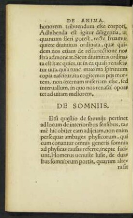 De Somniis.