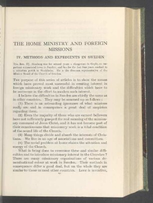 The home ministry and foreign missions