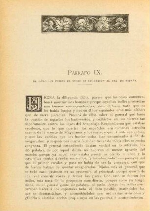 Párrafo IX. De cómo los indios de Sugbú se sugetaron al Rey de Espana