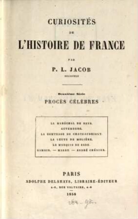 Curiosités de l'histoire de France, 2