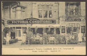 Ansichtskarte „Carl Winkelmanns Victoria-Conditorei“, Yorckstraße 80