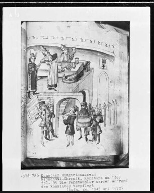 Chronik des Konstanzer Konzils — ---, Folio 95rectoBildseite Zeichnung