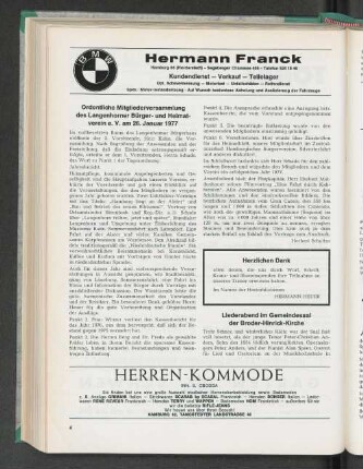 Liederabend im Gemeindesaal der Broder-Hinrick-Kirche