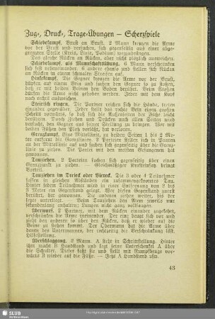 Zug-, Druck-, Trage-Übungen - Scherzspiele