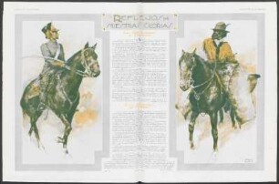 Reflejos de nuestra glorias : Los Granaderos a caballo [y] Los Gauchos de Güemes, dibujo de Álvarez