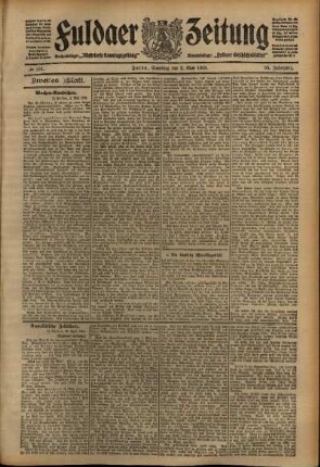 Zweite Ausgabe vom Samstag, den 02. Mai 1908.