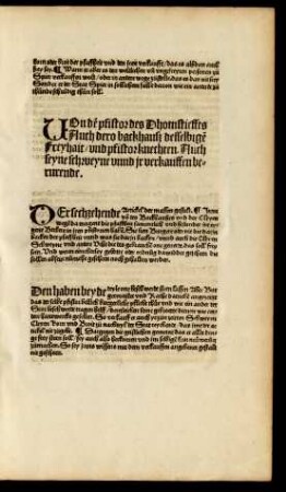 Von dem pfistor des Dhomstieffts Auch dero backhauß desselbigen Freyhait ...