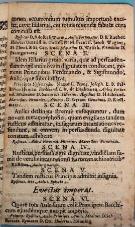 Princeps Bacchanalium : In Scenam datus Ab Electorali Collegio S. Ignatii Martyris Ingolstadii 15. & 16. Februarii Anno MDCCIII