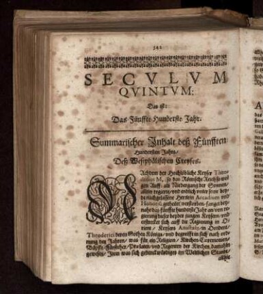 Seculum Quintum: Das ist: Das Fünffte HundersteJahr