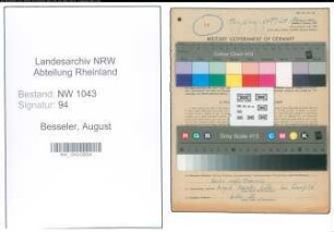 Entnazifizierung August Besseler , geb. 08.03.1915 (Landwirt)