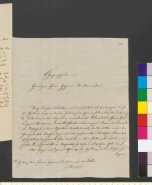 Brief von Toussaint, Ludwig Otto an Goethe, Johann Wolfgang von