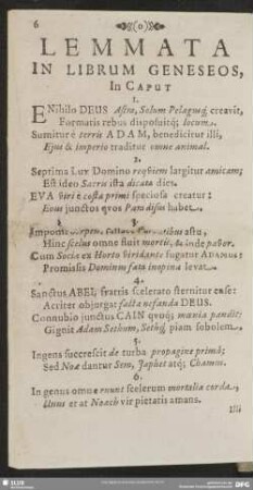 Lemmata In Librum Geneseos