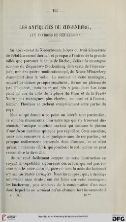 3: Les antiquités du Ziegenberg aux environs de Niederbronn