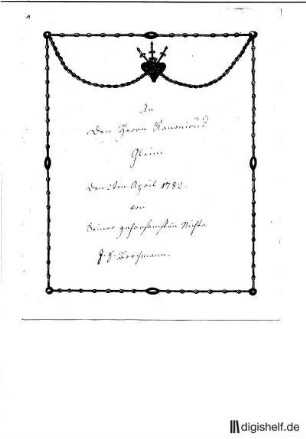 1: Brief von Johanna Elisabeth Borchmann an Johann Wilhelm Ludwig Gleim : Friedrica Wilhelmina Borchmann
