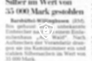 Silber im Wert von 35000 [Name maskiert]