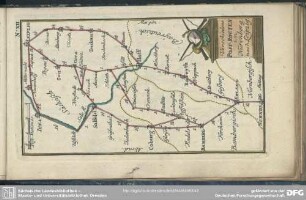 No. XII. Verschiedene Post-Routen von Nürenberg nach Leipzig