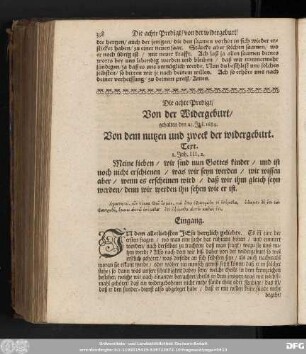 Die achte Predigt/ Von der Widergeburt/ gehalten den 23. Jul. 1684. Von dem nutzen und zweck der widergeburt.