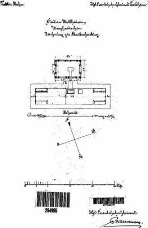 Wallhausen: Nebengebäude Waagehäuschen Grundriß,Fundament