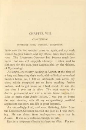 Chapter VIII. Conclusion