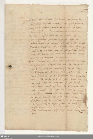 Eigenhändiger Brief von Justus Jonas an Heinrich von Einsiedel. [Wittenberg], 19.03.1534