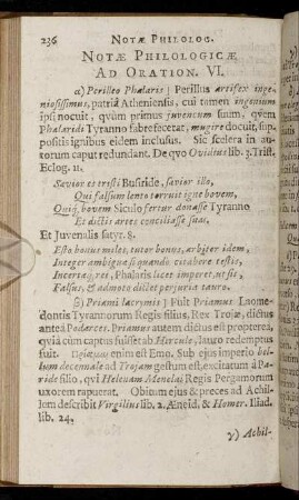 Notæ Philologicæ Ad Oration. VI.