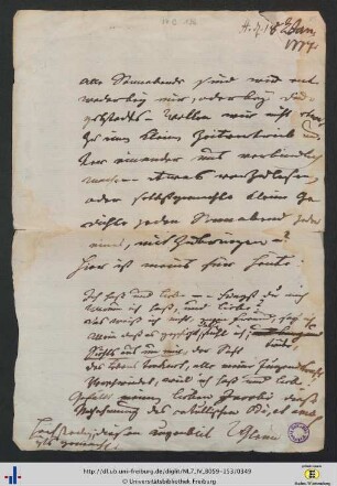Brief (NL 7/IV B 136).