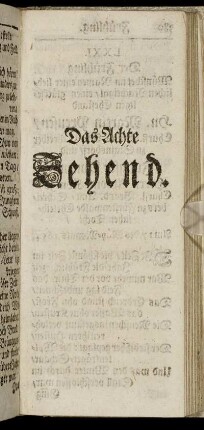 Das Achte Zehend.
