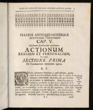 3-21, Sectione Prima
